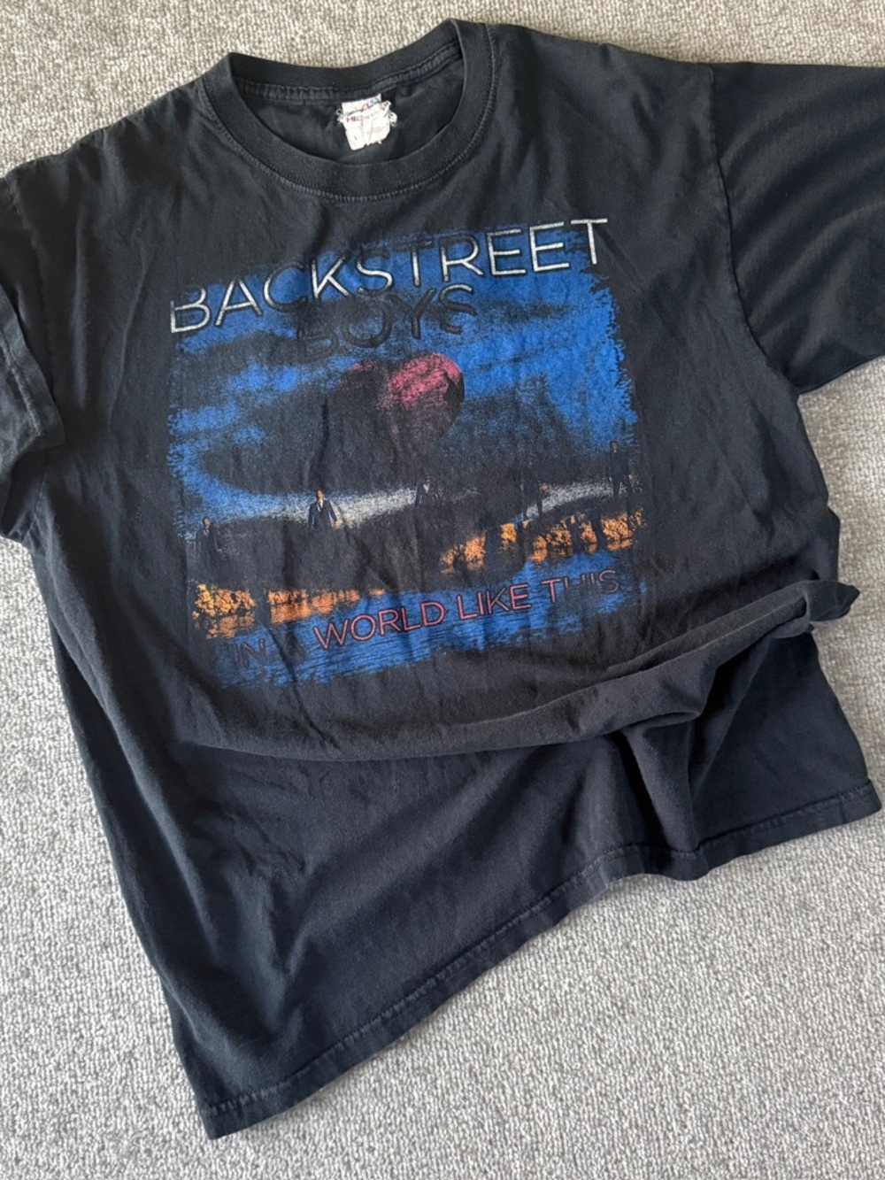 Backstreet Boys 2013 "In A World Like This" Tour Black Graphic Men's Large Tee